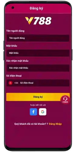 Đăng Ký Tài Khoản Tại V788